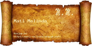 Matl Melinda névjegykártya